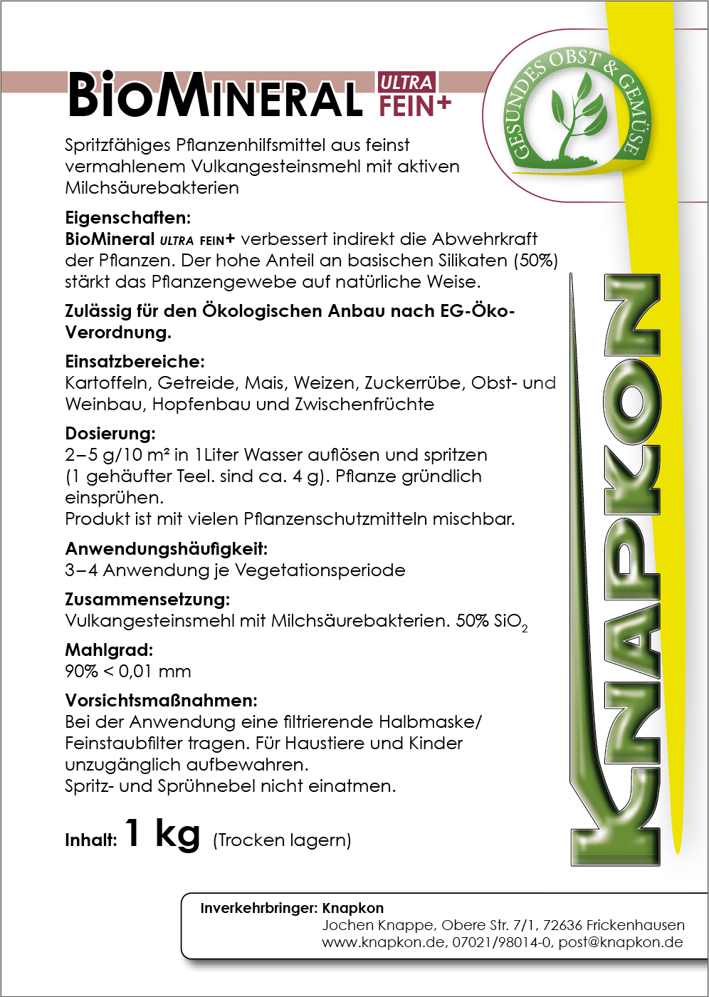 Knapkon Biomineral ultrafein