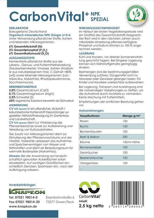Knapkon Carbon Vital+ NPK Spezialdünger