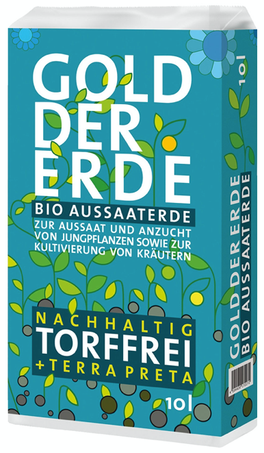 Aussaaterde Gold der Erde