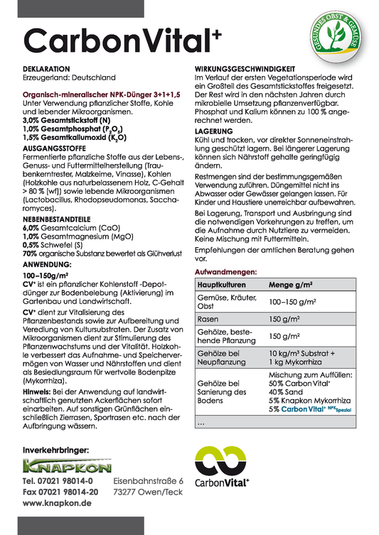 Knapkon Carbon Vital+ Bodenaktivator